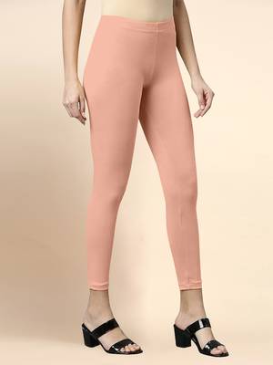 Microfiber elastane stretch soft cropped leggings with ultrasoft waistband 3