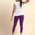 BerryPurple Microfiber elastane stretch soft cropped leggings with ultrasoft waistband