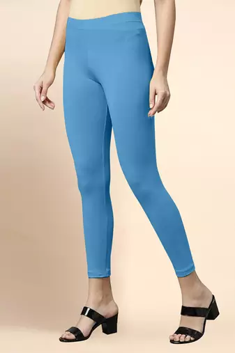 BlueIce Microfiber elastane stretch soft cropped leggings with ultrasoft waistband