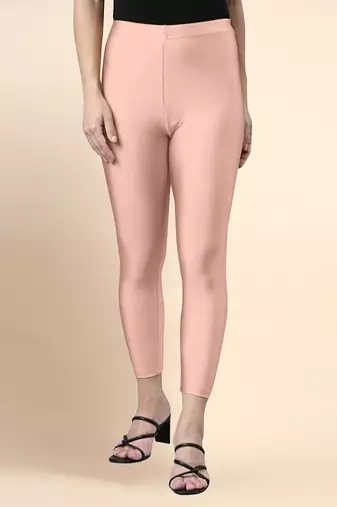 Blush Microfiber elastane stretch soft cropped leggings with ultrasoft waistband