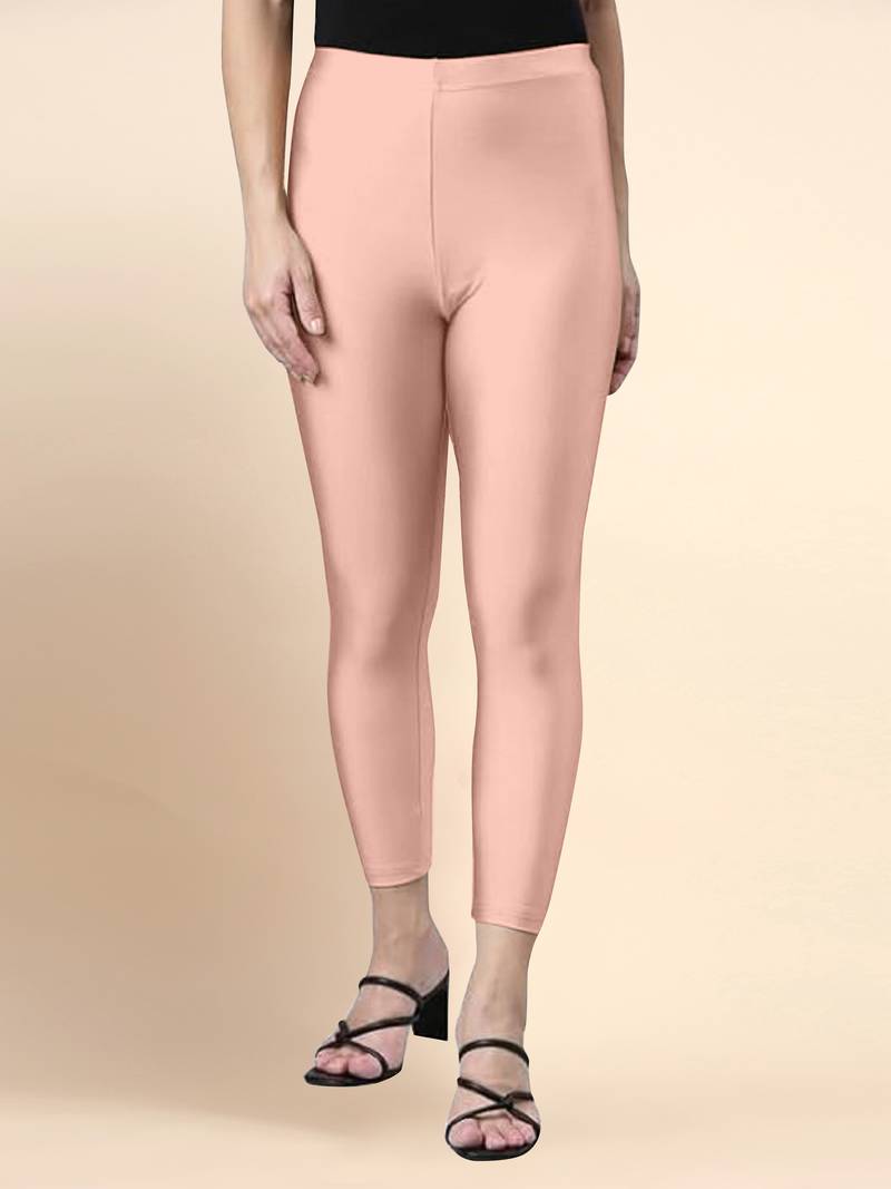 Blush Microfiber elastane stretch soft cropped leggings with ultrasoft waistband