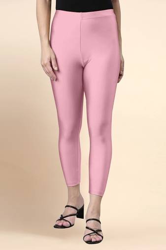 CottonCandy Microfiber elastane stretch soft cropped leggings with ultrasoft waistband