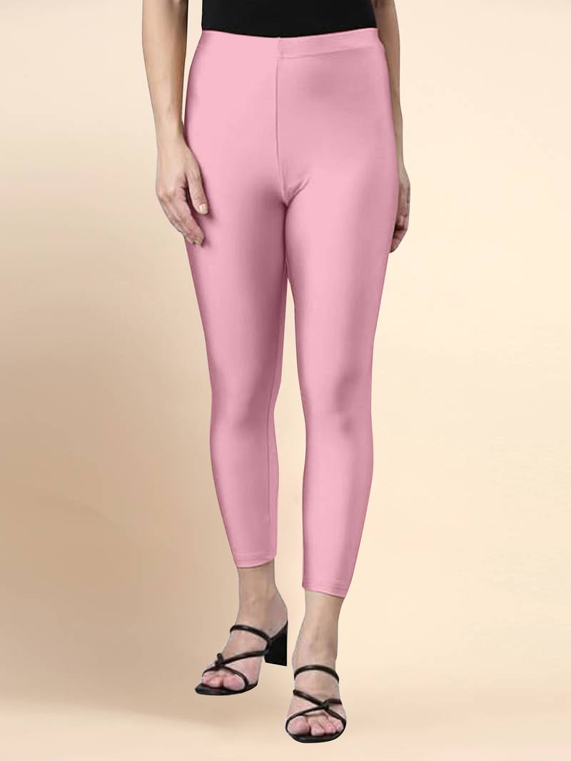 CottonCandy Microfiber elastane stretch soft cropped leggings with ultrasoft waistband