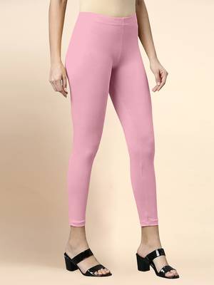 CottonCandy Microfiber elastane stretch soft cropped leggings with ultrasoft waistband 3