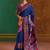 navy bule modal cotton pashmina weaving saree – ready to dispatch