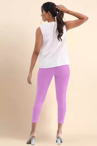 CupCake Microfiber elastane stretch soft cropped leggings with ultrasoft waistband