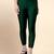 DarkGreen Microfiber elastane stretch soft cropped leggings with ultrasoft waistband