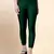 DarkGreen Microfiber elastane stretch soft cropped leggings with ultrasoft waistband