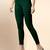 DarkGreen Microfiber elastane stretch soft cropped leggings with ultrasoft waistband