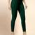 DarkGreen Microfiber elastane stretch soft cropped leggings with ultrasoft waistband
