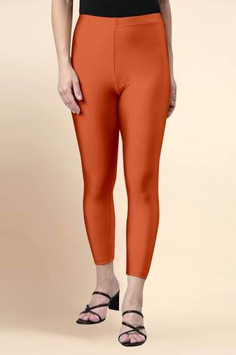 DusstyOrange Microfiber elastane stretch soft cropped leggings with ultrasoft waistband