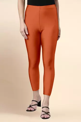 DusstyOrange Microfiber elastane stretch soft cropped leggings with ultrasoft waistband