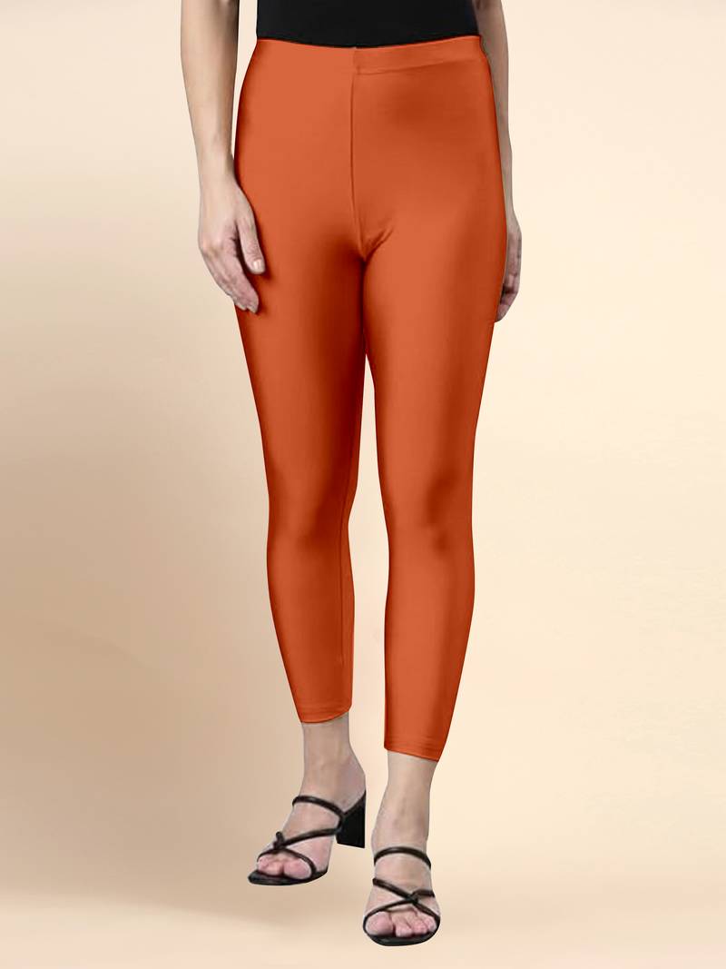 DusstyOrange Microfiber elastane stretch soft cropped leggings with ultrasoft waistband