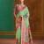 parrot green  modal cotton pashmina weaving saree – ready to dispatch