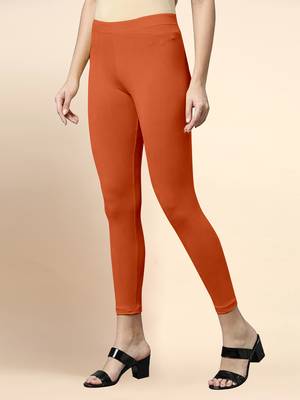 DusstyOrange Microfiber elastane stretch soft cropped leggings with ultrasoft waistband 2