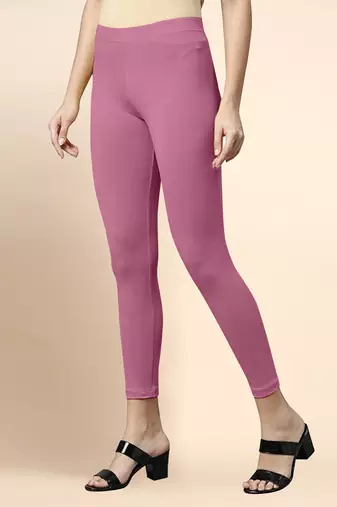 Flamingo Microfiber elastane stretch soft cropped leggings with ultrasoft waistband