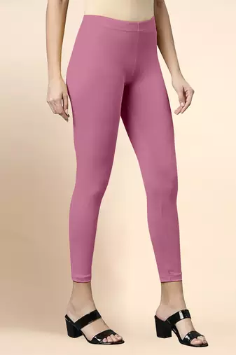 Flamingo Microfiber elastane stretch soft cropped leggings with ultrasoft waistband