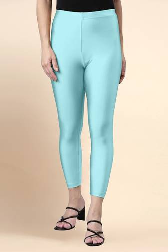 LightAqua Microfiber elastane stretch soft cropped leggings with ultrasoft waistband