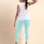 LightAqua Microfiber elastane stretch soft cropped leggings with ultrasoft waistband