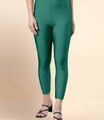 LightGreen Microfiber elastane stretch soft cropped leggings with ultrasoft waistband