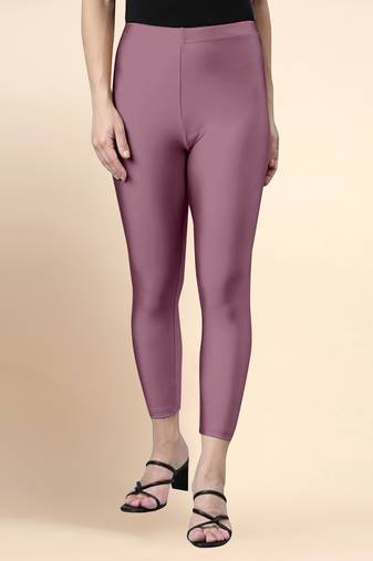 LightOnion Microfiber elastane stretch soft cropped leggings with ultrasoft waistband