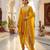 Mustard yellow vichitra silk dhoti set