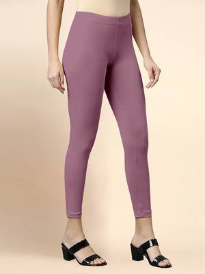 LightOnion Microfiber elastane stretch soft cropped leggings with ultrasoft waistband 3