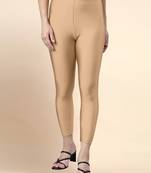 LightPeach Microfiber elastane stretch soft cropped leggings with ultrasoft waistband