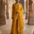 Mustard yellow vichitra silk kurta palazzo set