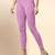 Lilac Microfiber elastane stretch soft cropped leggings with ultrasoft waistband