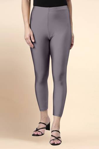 Mud Microfiber elastane stretch soft cropped leggings with ultrasoft waistband