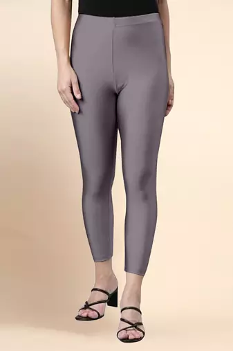 Mud Microfiber elastane stretch soft cropped leggings with ultrasoft waistband