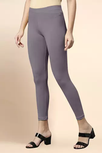 Mud Microfiber elastane stretch soft cropped leggings with ultrasoft waistband