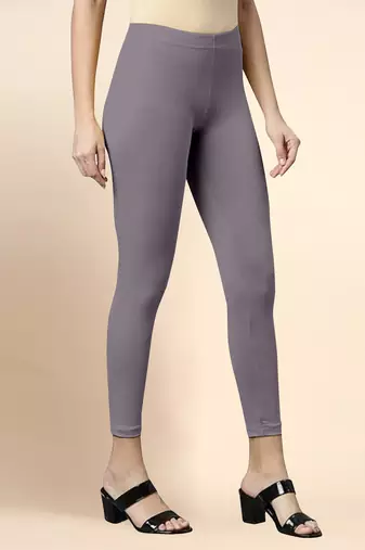 Mud Microfiber elastane stretch soft cropped leggings with ultrasoft waistband