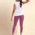 OnionPink Microfiber elastane stretch soft cropped leggings with ultrasoft waistband