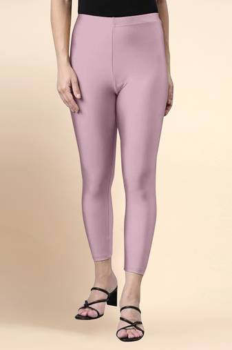 OrchidPink Microfiber elastane stretch soft cropped leggings with ultrasoft waistband