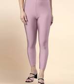 OrchidPink Microfiber elastane stretch soft cropped leggings with ultrasoft waistband
