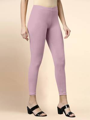OrchidPink Microfiber elastane stretch soft cropped leggings with ultrasoft waistband 3