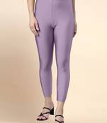 PalePurple Microfiber elastane stretch soft cropped leggings with ultrasoft waistband