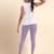 PalePurple Microfiber elastane stretch soft cropped leggings with ultrasoft waistband