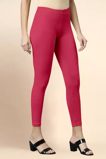 RasBerry Microfiber elastane stretch soft cropped leggings with ultrasoft waistband