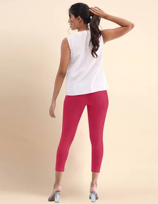 RasBerry Microfiber elastane stretch soft cropped leggings with ultrasoft waistband 4