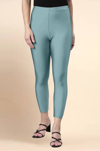SageGreen Microfiber elastane stretch soft cropped leggings with ultrasoft waistband