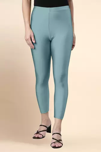 SageGreen Microfiber elastane stretch soft cropped leggings with ultrasoft waistband