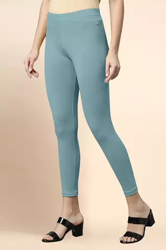SageGreen Microfiber elastane stretch soft cropped leggings with ultrasoft waistband