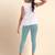 SageGreen Microfiber elastane stretch soft cropped leggings with ultrasoft waistband