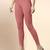 SalmonPink Microfiber elastane stretch soft cropped leggings with ultrasoft waistband