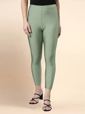 SteelGreen Microfiber elastane stretch soft cropped leggings with ultrasoft waistband 1