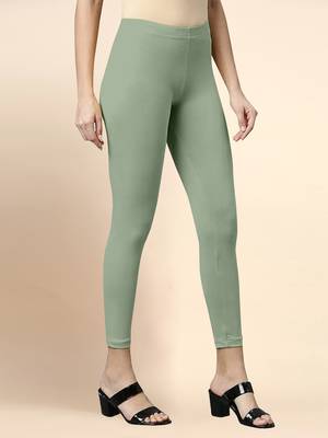 SteelGreen Microfiber elastane stretch soft cropped leggings with ultrasoft waistband 3