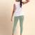 SteelGreen Microfiber elastane stretch soft cropped leggings with ultrasoft waistband